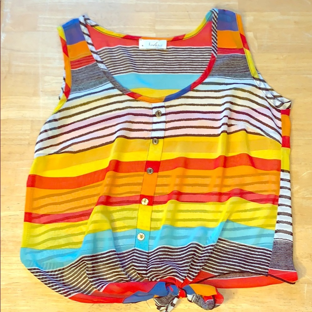 Nohra Clothing Sheer Multi Colored Blouse